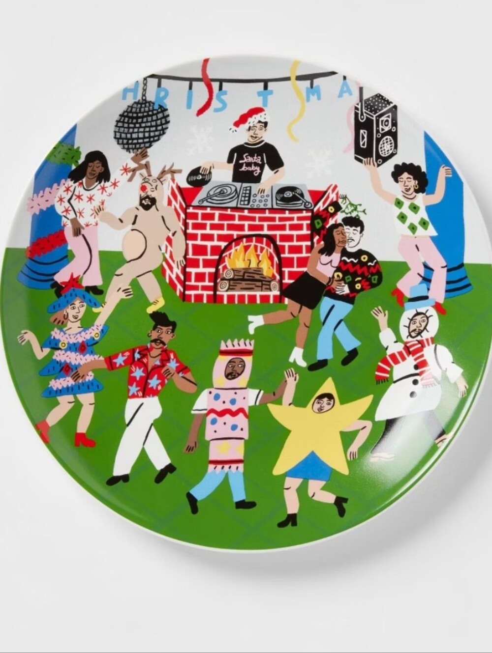 Christmas Party Appetizer Plate - Wondershop - Lucy Kirk 8.5" Stoneware